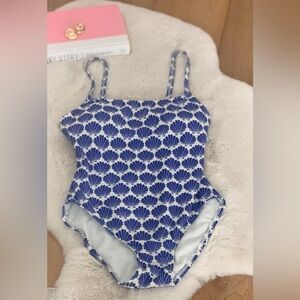 Kate Spade Blue and White Shell onepiece swimsuit